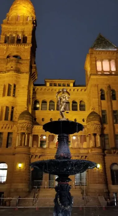 Lady Justice Fountain in the Downtown San Antonio, TX district