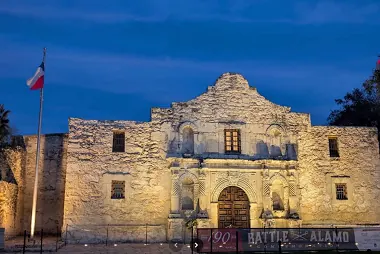 The Alamo in the Downtown San Antonio, TX district
