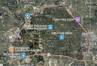 Map of the Inner West Side San Antonio, TX district