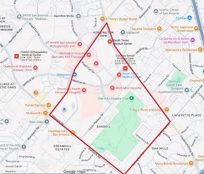 Map of Medical Dr, San Antonio, TX
