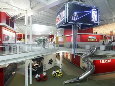 Interior of the former Windsor Park Mall after commercial redevelopment