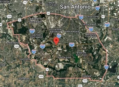 Map of the South Side San Antonio, TX district